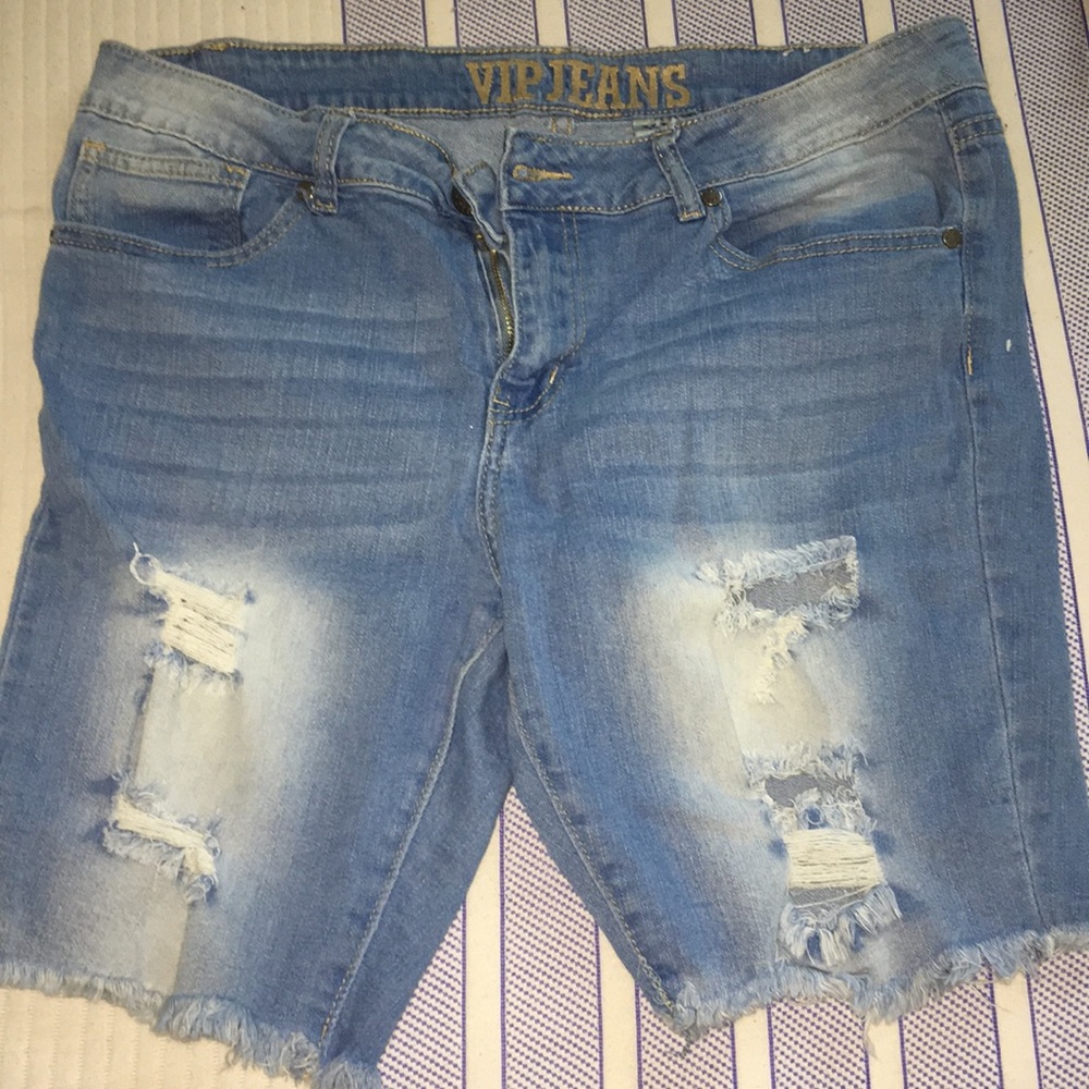 jean shorts with holes